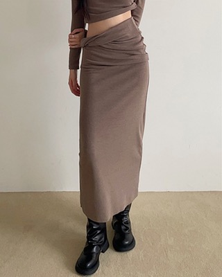 bronze twist skirt (2color)