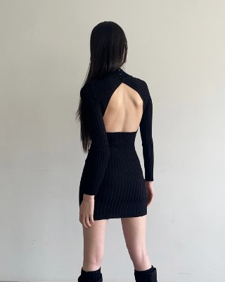 backless golgie mini dress (2ccolor)