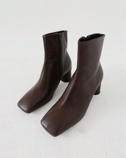 diagonal ankle boots (3color)