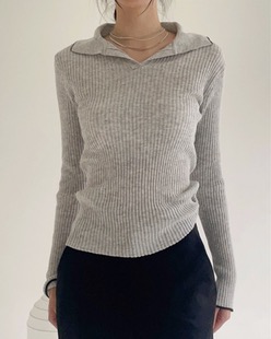collar golgie knit (3color)