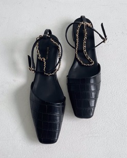 wany chain flat shoes (2color)
