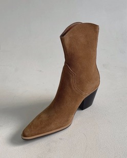 cowhide ankle boot (2color)