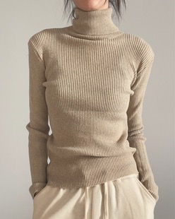 basic golgie polo neck knit (5color)