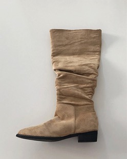 suede wrinkle long boots (2color)