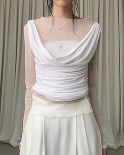 roma deep drape sleeveless (2color)