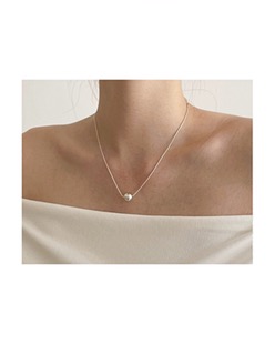[silver925] bold circle necklace