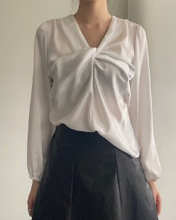 twist silk blouse (3color)