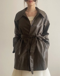 romantic leather single coat (2color)