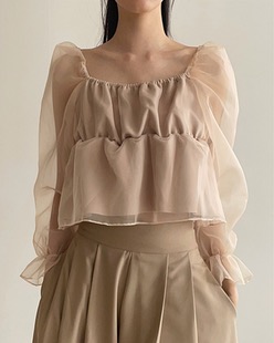 organza jelly blouse (2color)