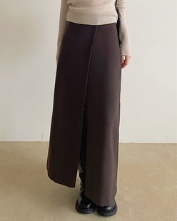 warm center slit skirt (3color)