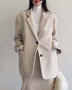 soft wool over jacket (4color)