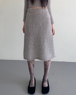 veny fur skirt (2color)