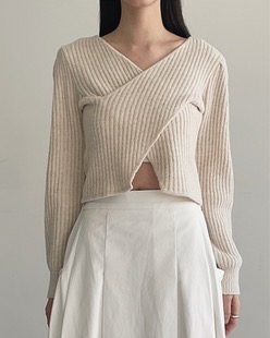 cashmere cross knit (3color)