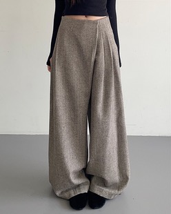 wool herringbone pants (2color)