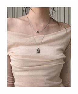 square simple necklace (2color)